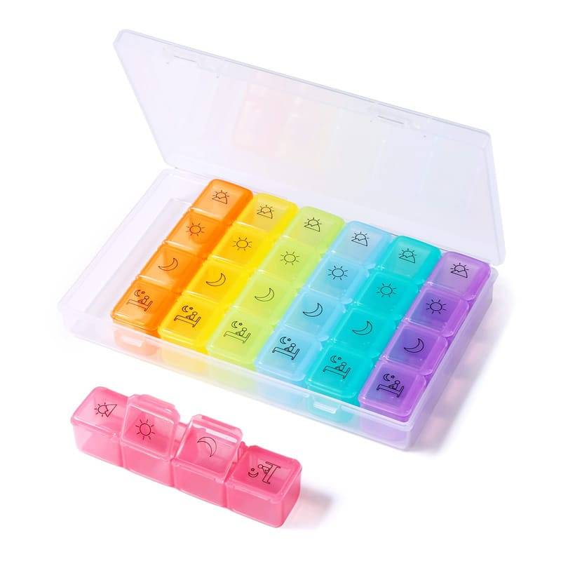 28 Compartment Travel Portable Pill Box