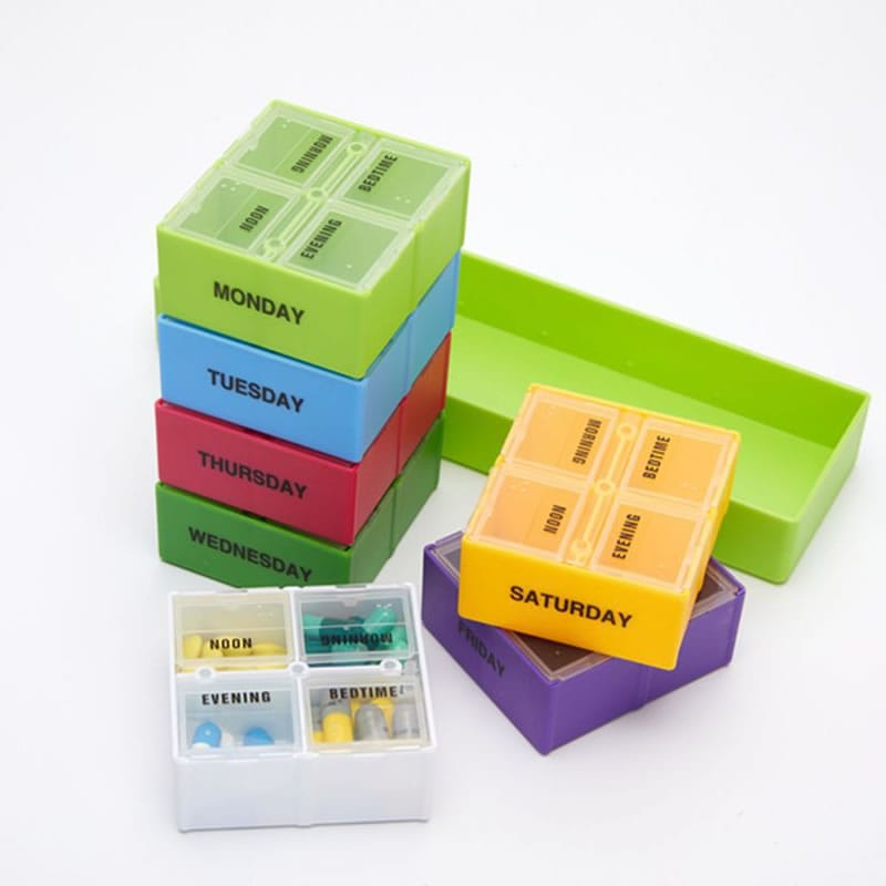 7 compartment weekly pill organizer