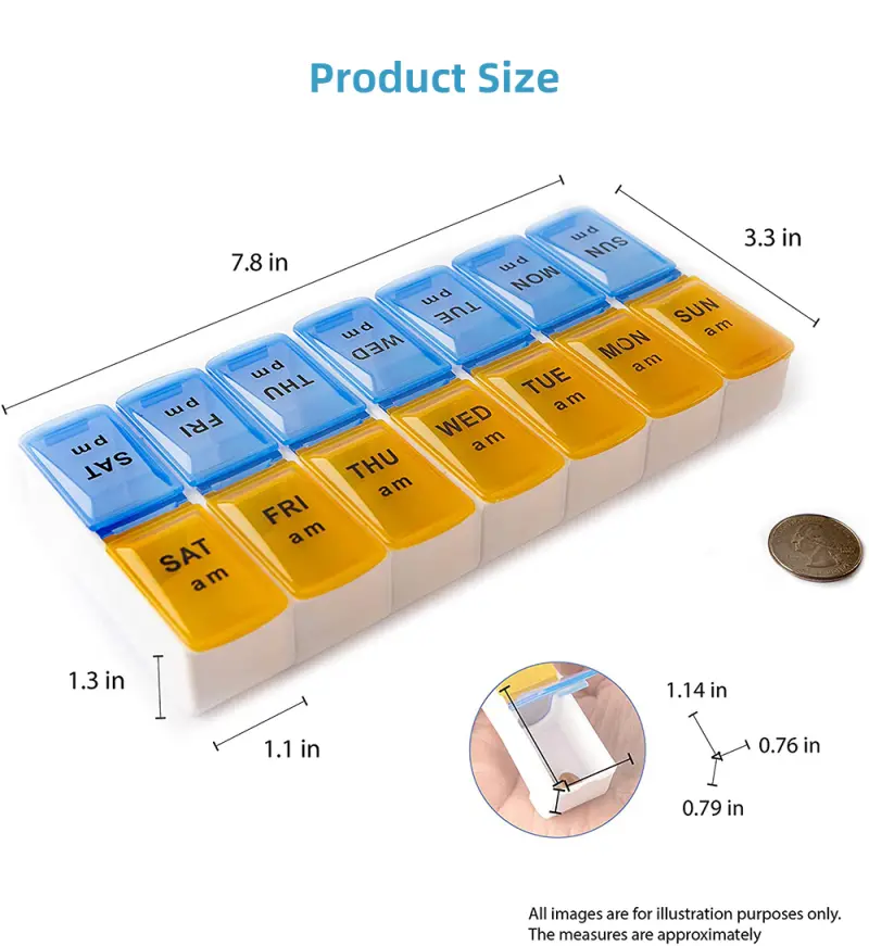 14 Compartment Weekly Removable Pill Box BS0034J (2)