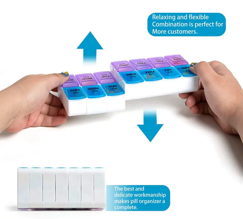 14 Compartment Weekly Removable Pill Box BS0034J (4)