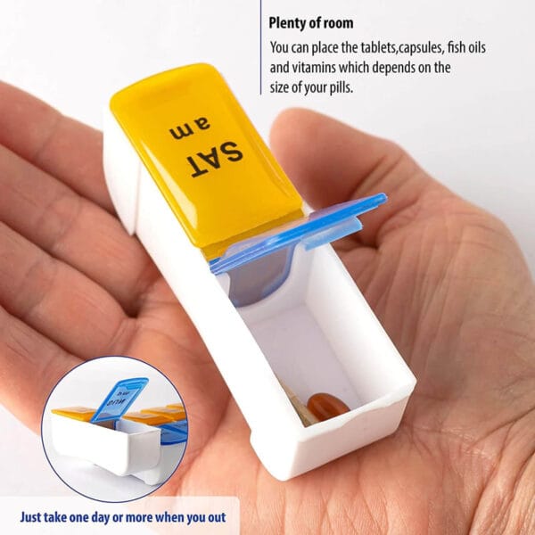 14 compartment weekly removable pill box 4