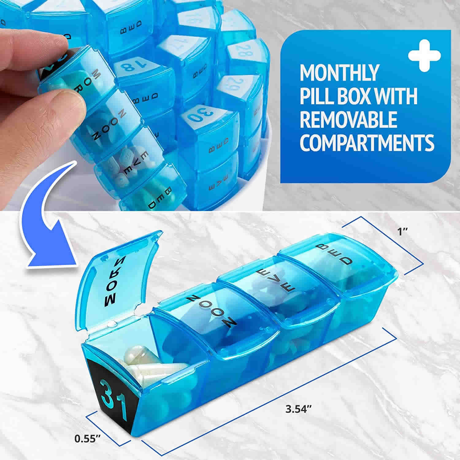 31 compartments tablet box product display 2