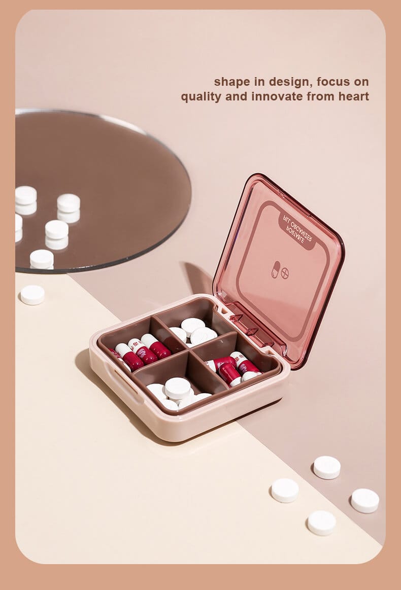 4 compartment travel pill box product display 4