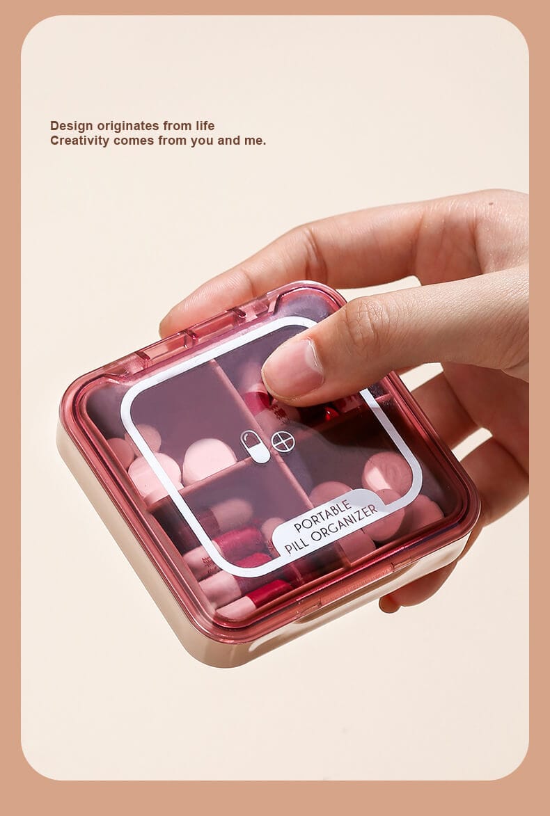 4 compartment travel pill box product display 6