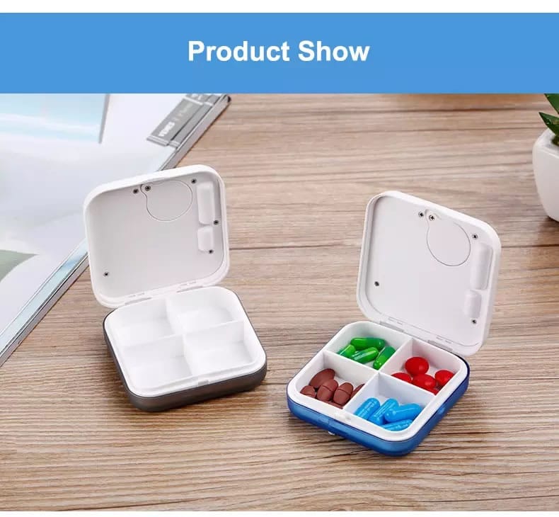 4 compartments electronic pill timer product display 10