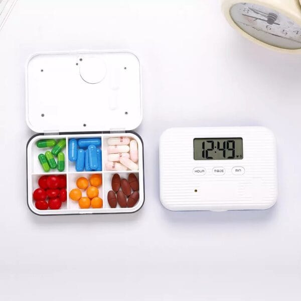 6 compartments electronic pill timer 2