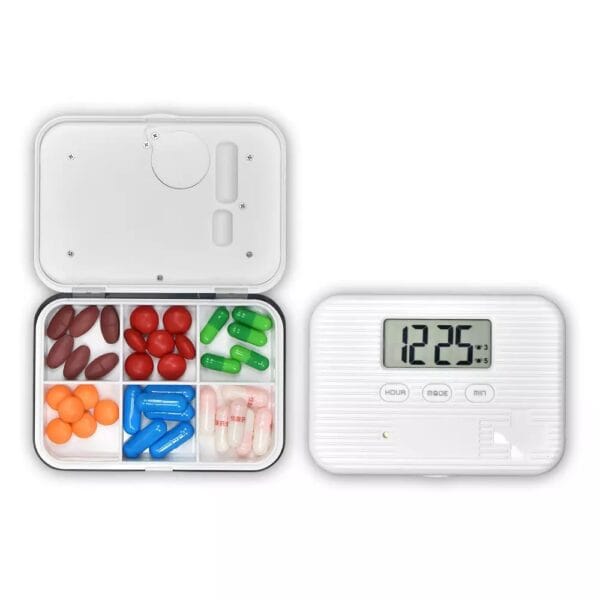 6 compartments electronic pill timer 6