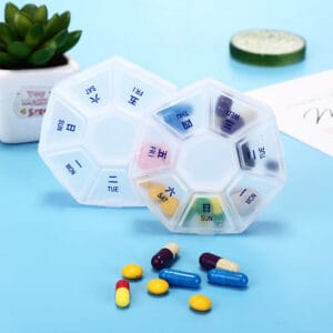 7 compartment customized pill box 1