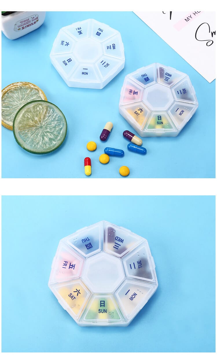 7 compartment customized pill box product display 8