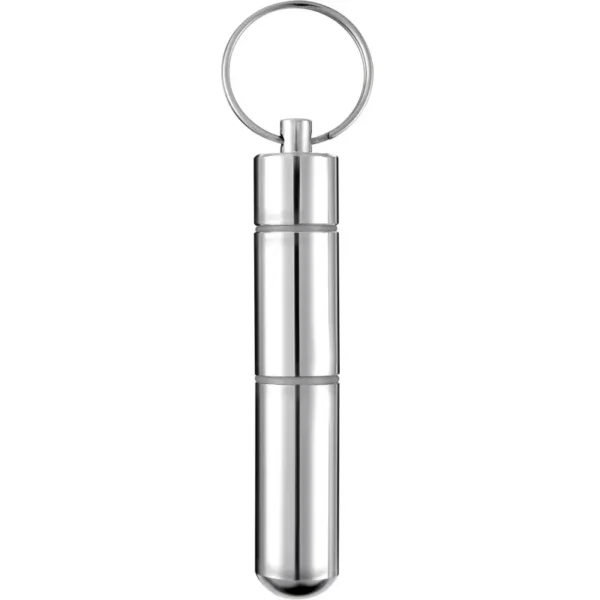 Adjustable 3 Compartment Aluminum Pill Box with Keychain (2)