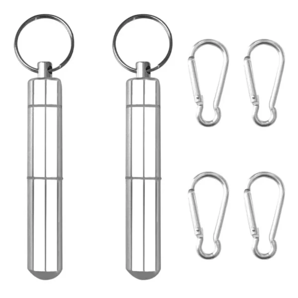 Adjustable 3 Compartment Aluminum Pill Box with Keychain (4)