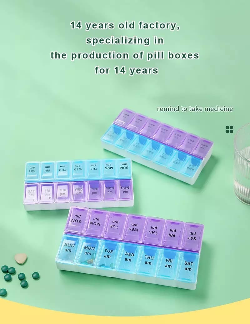 am pm weekly pill box product display 1