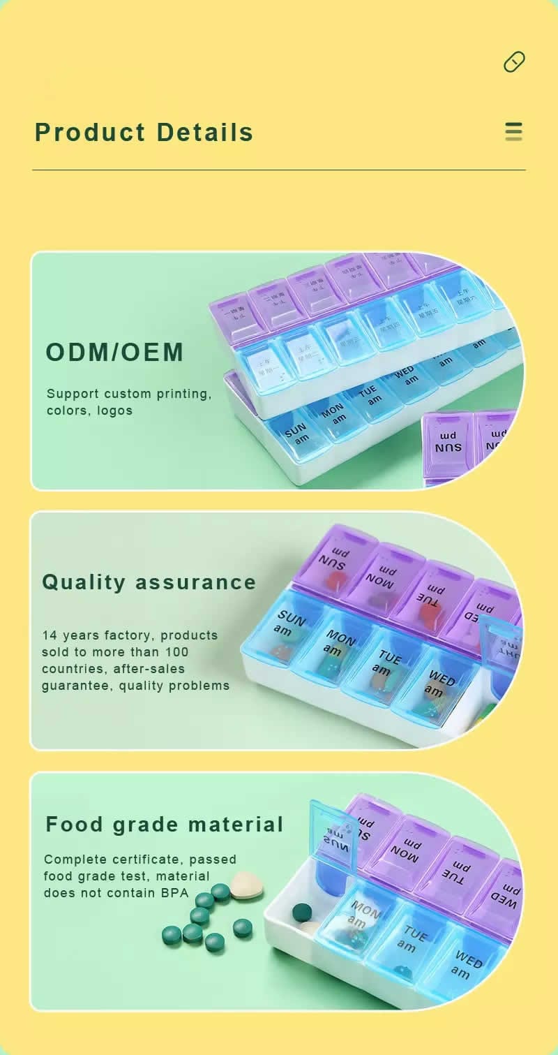 am pm weekly pill box product display 6