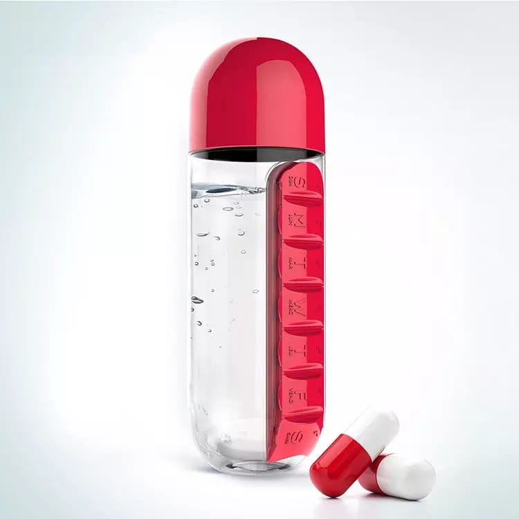 best pill box with water bottle