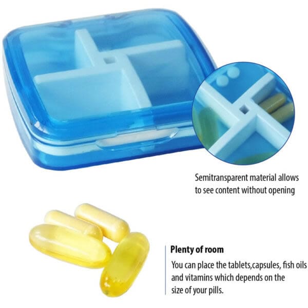 daily 4 compartment pill box product display 2