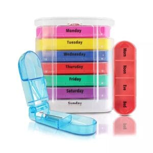 drawer type weekly pill box