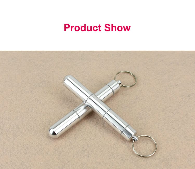 keychain aluminum alloy metal pill box product display 4