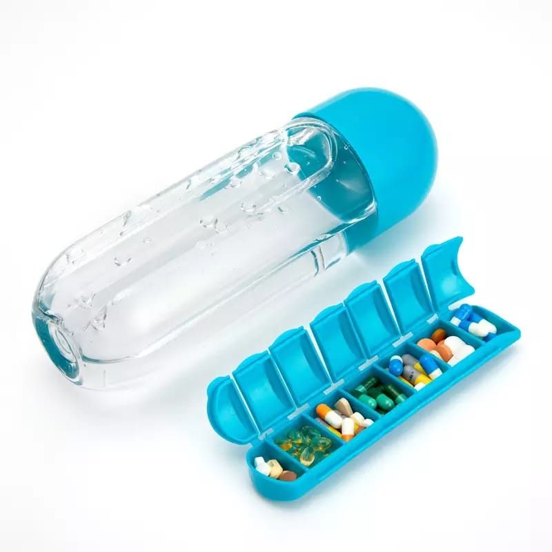 pill box water bottle