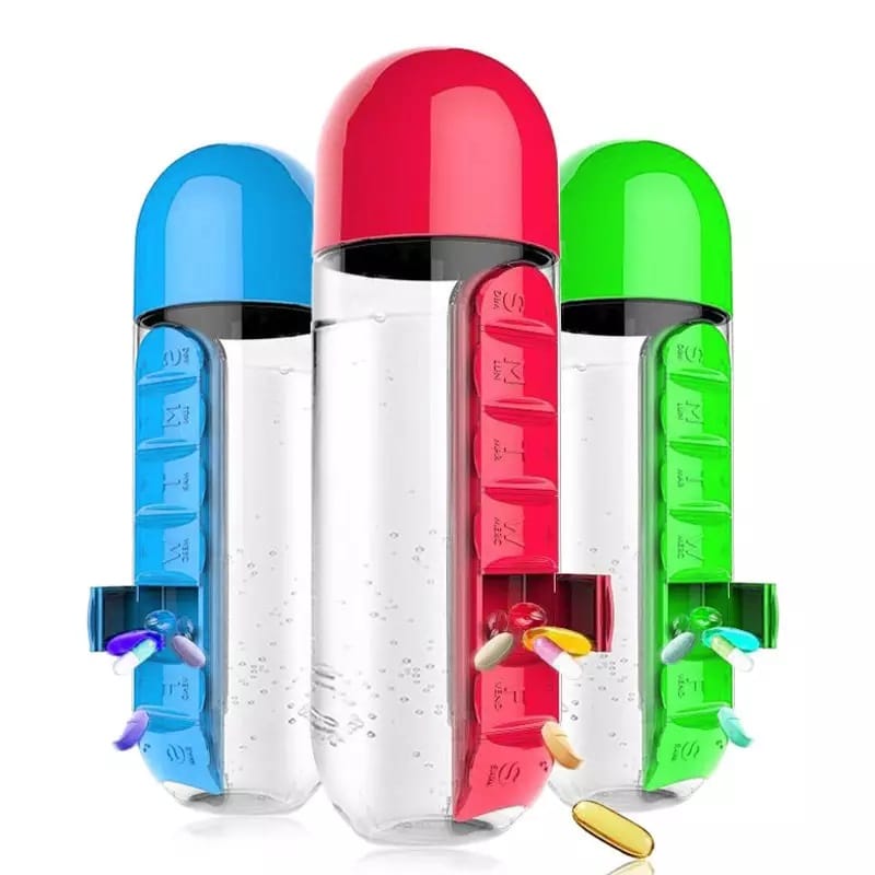 pill organizer water bottle