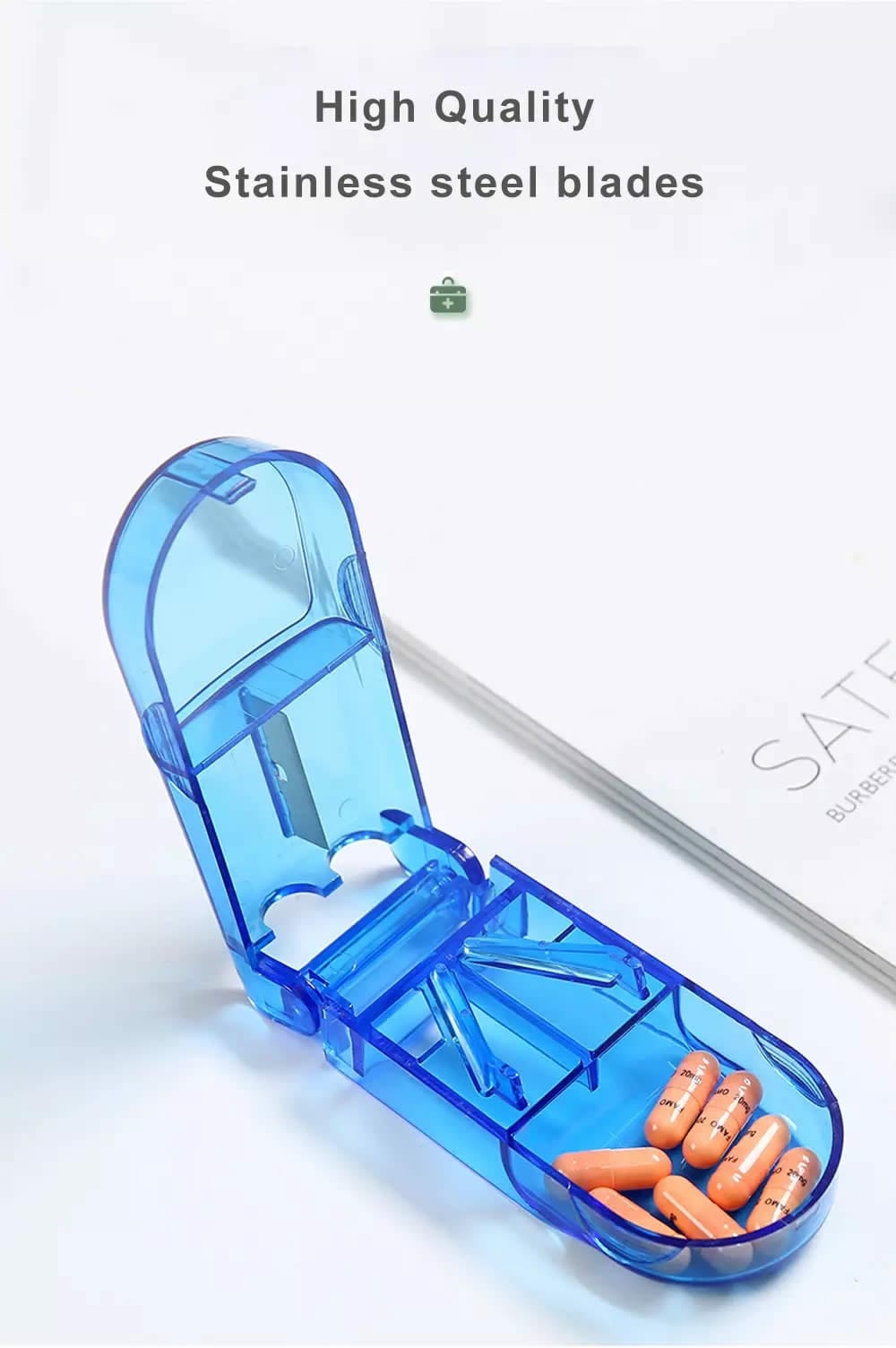 portable transparent pill cutter product display 3