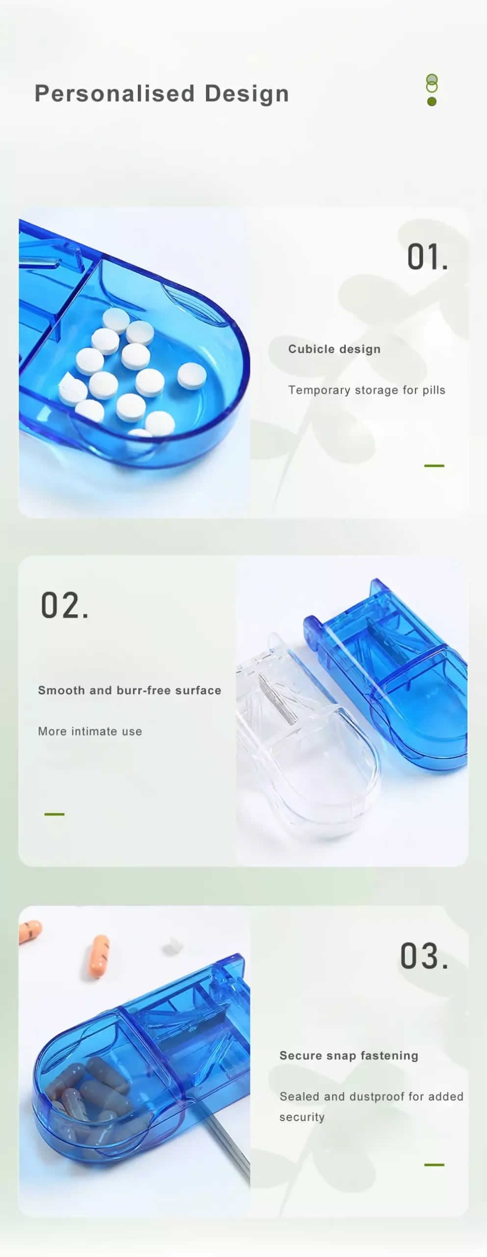 portable transparent pill cutter product display 6