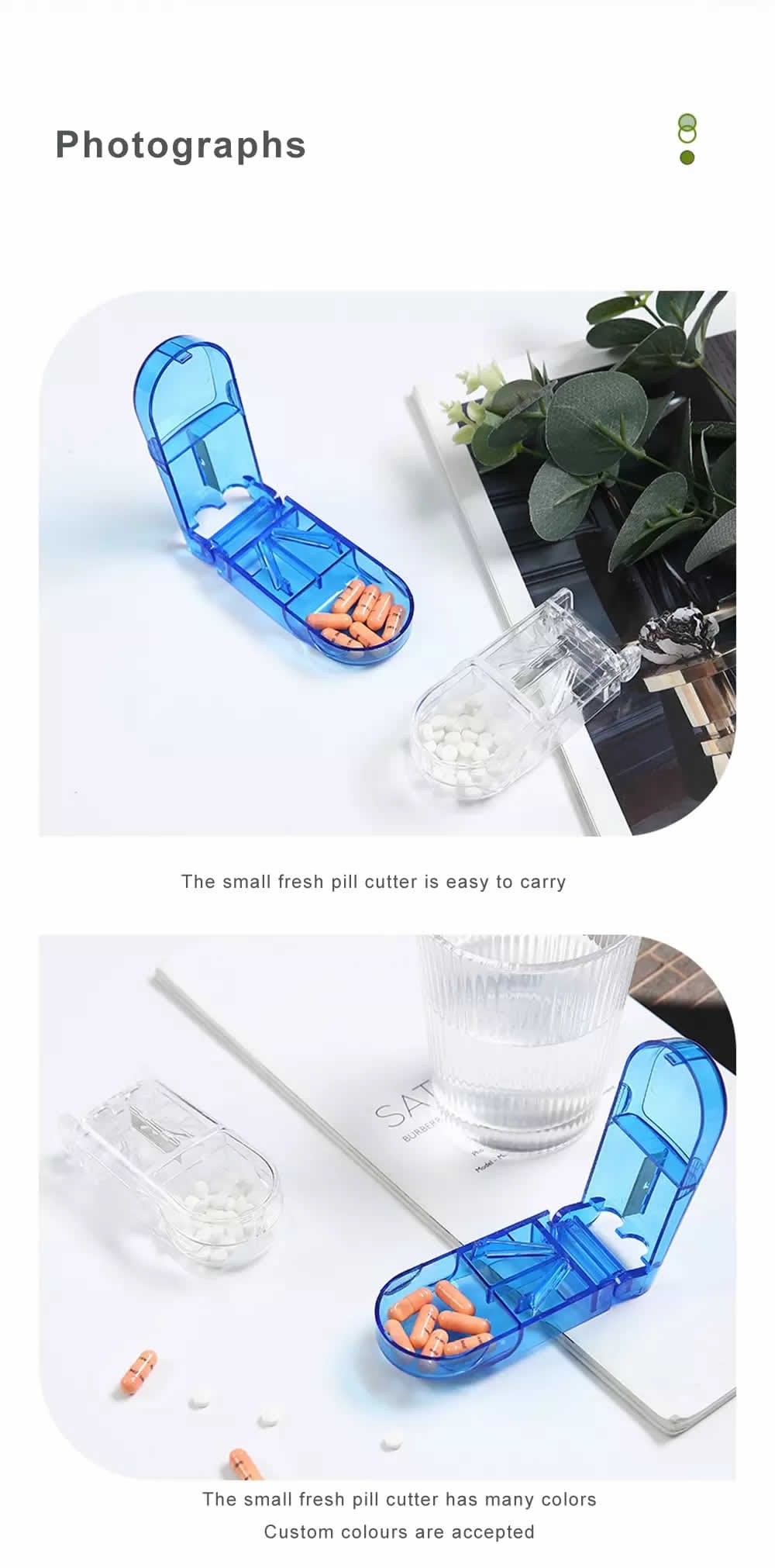 portable transparent pill cutter product display 7