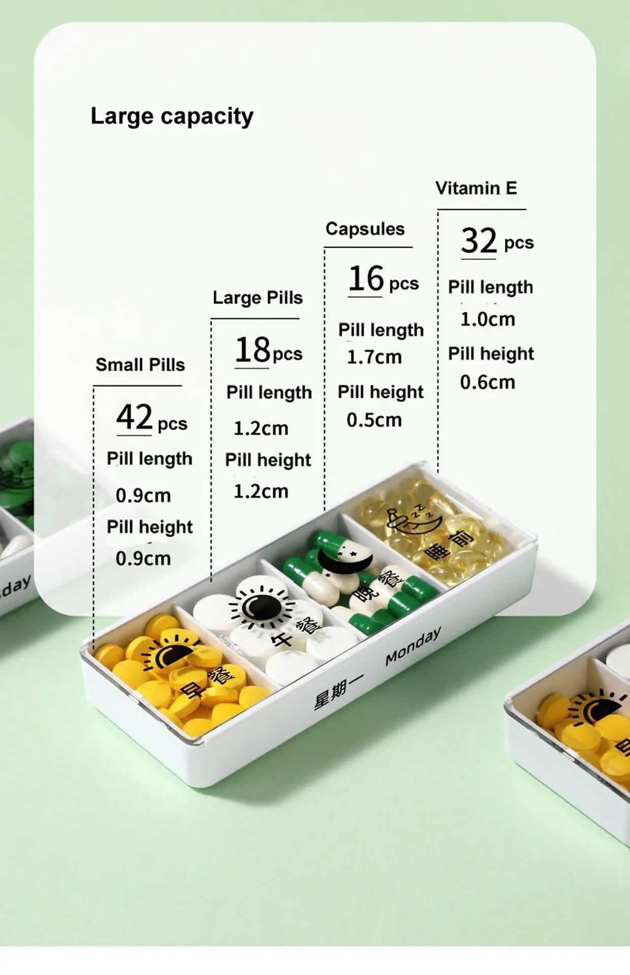 portable weekly pill box stackable product display 4