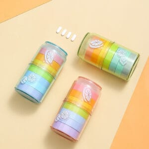 rainbow weekly pill box 1