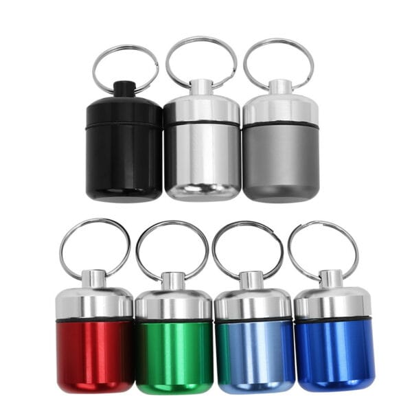 round aluminum alloy metal pill box 1