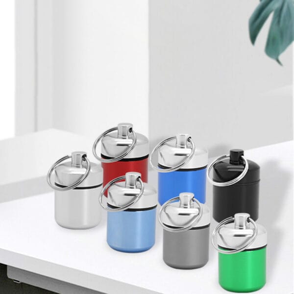 round aluminum alloy metal pill box 7