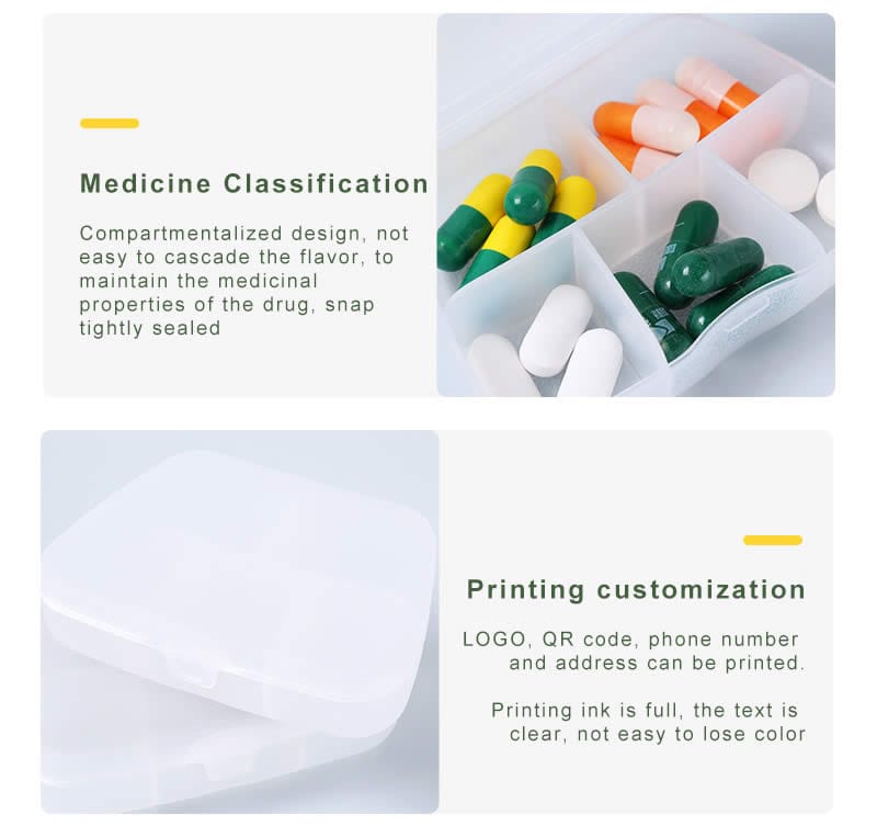 transparent daily medicine organizer product display 6