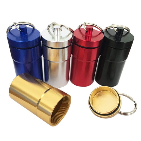 waterproof aluminum alloy metal pill box 1