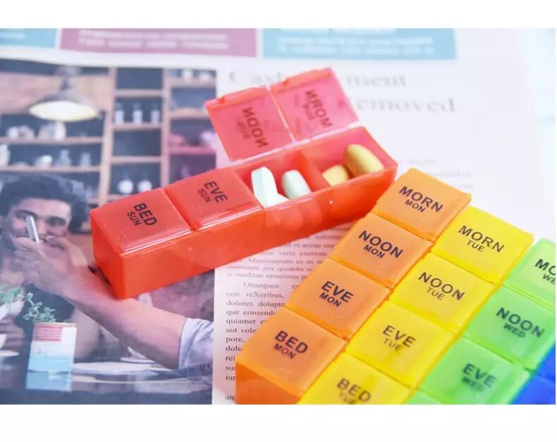 weekly notebook pill box product display 8