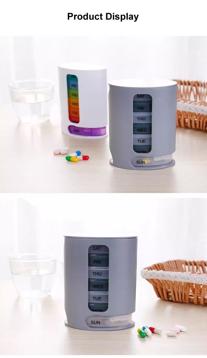 weekly pill box stackable products display 3