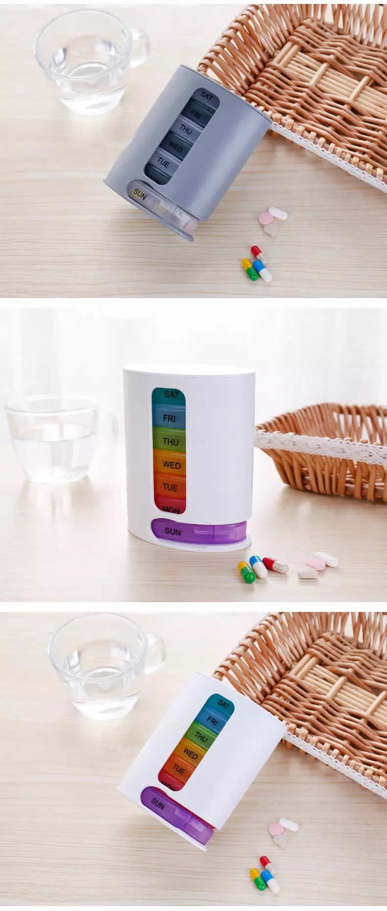 weekly pill box stackable products display 4