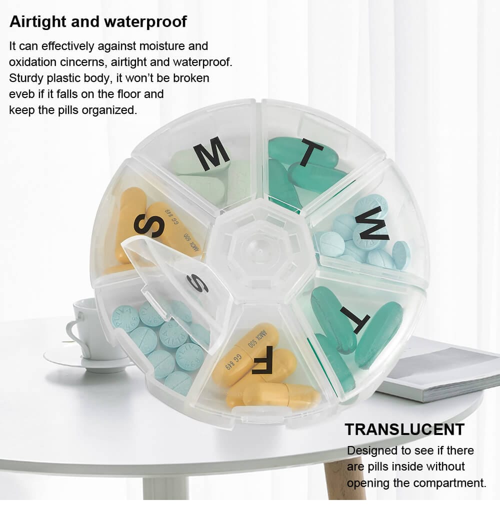 weekly portable round pill case product display 4