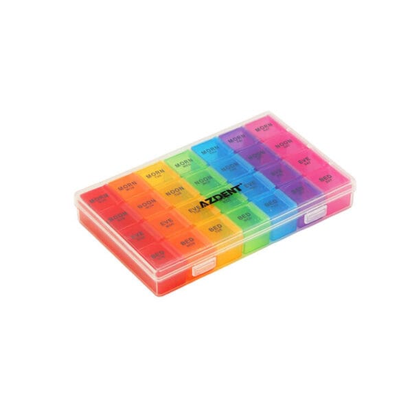 weekly travel pill box 28 compartment 2