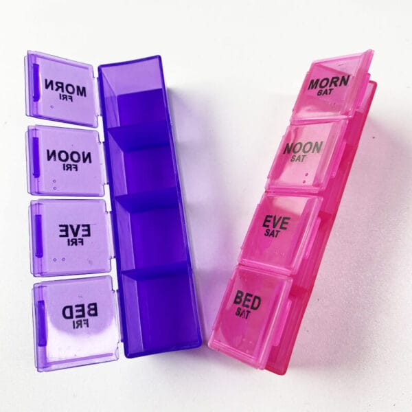 weekly travel pill box 28 compartment 7