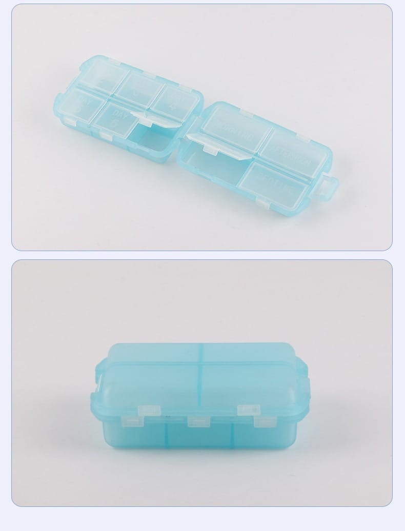 10 compartment flip top pill box product display 10