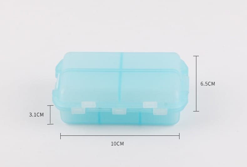 10 compartment flip top pill box product display 4