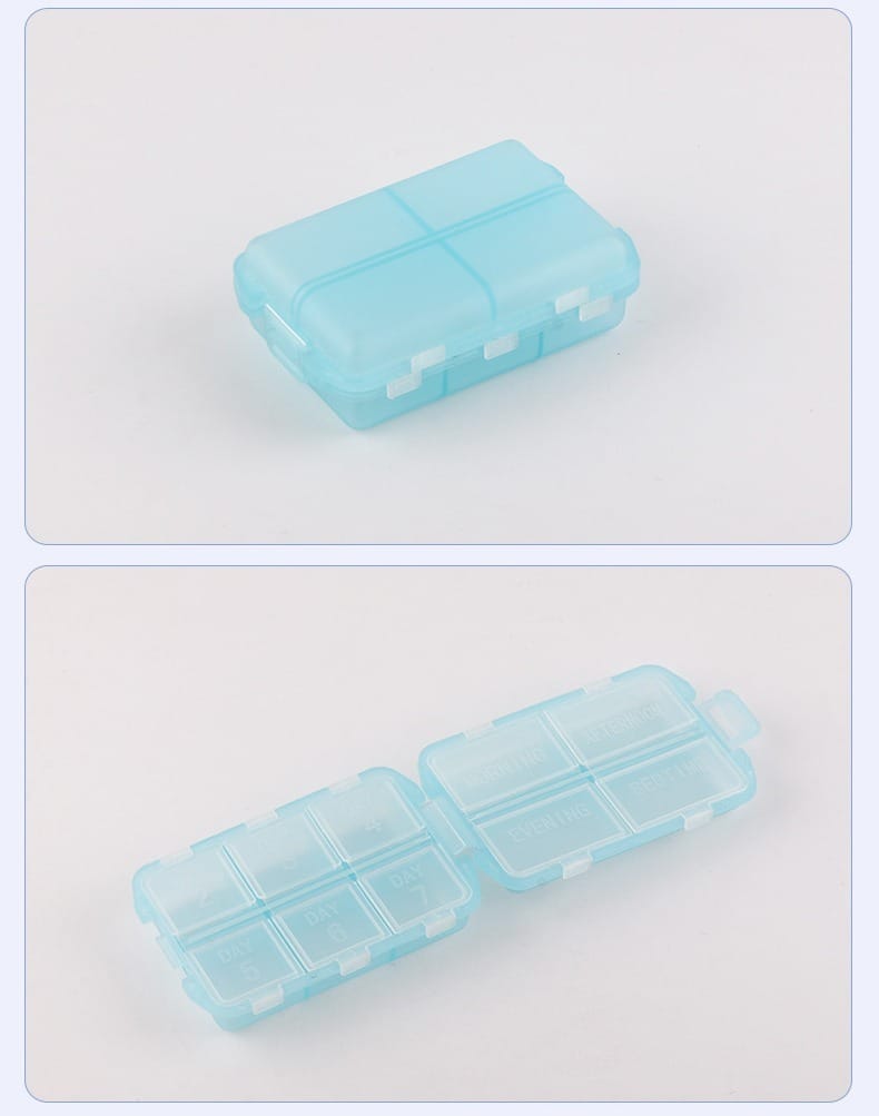 10 compartment flip top pill box product display 9