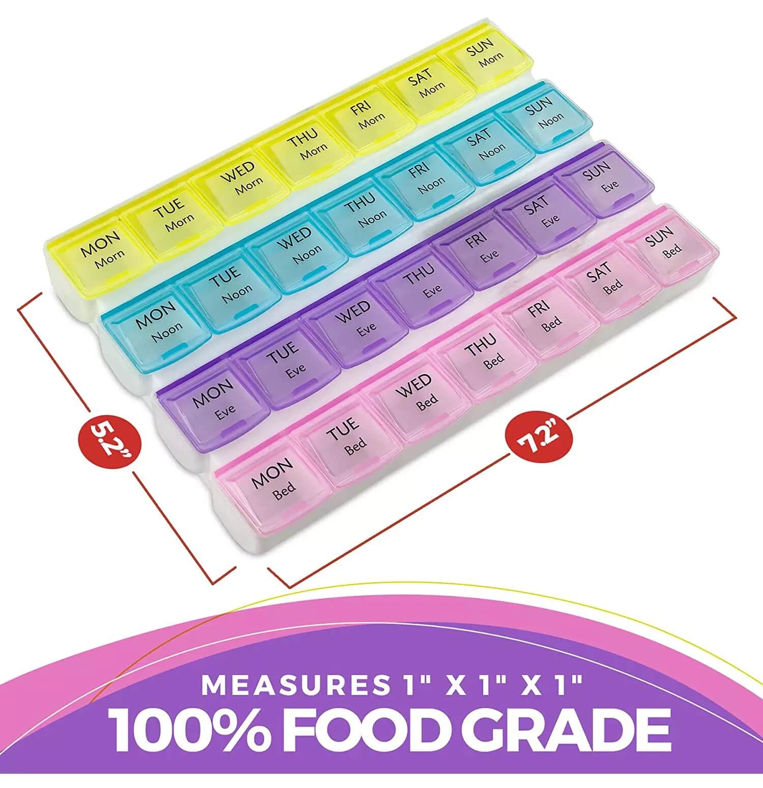 28 doses weekly pill box product display 2