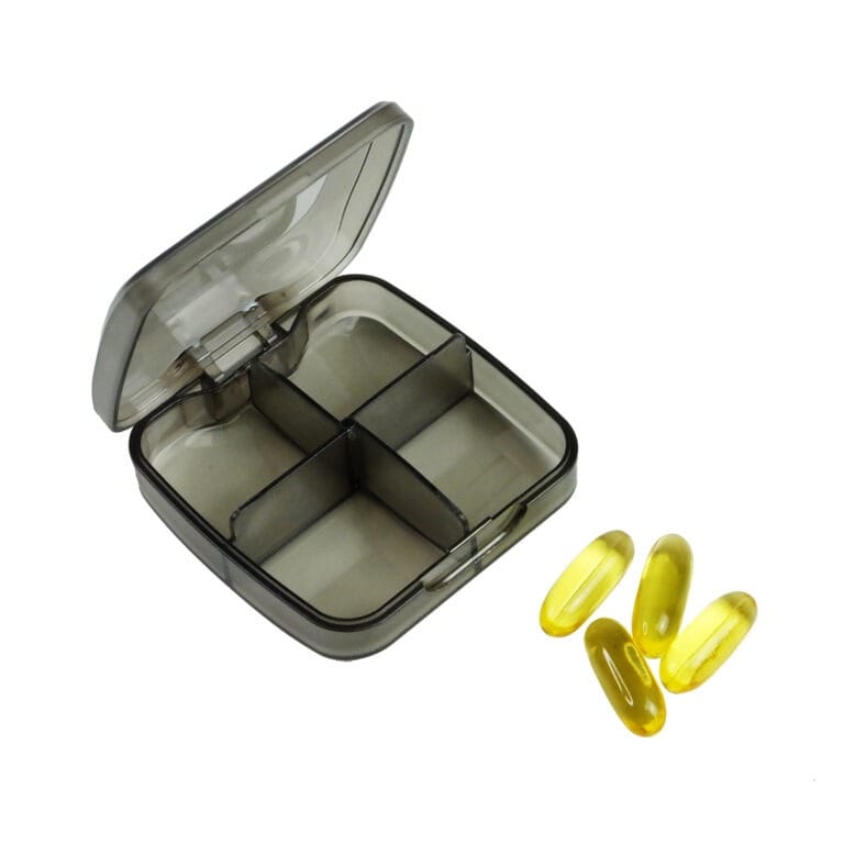 4 compartment travel pill case product display 5