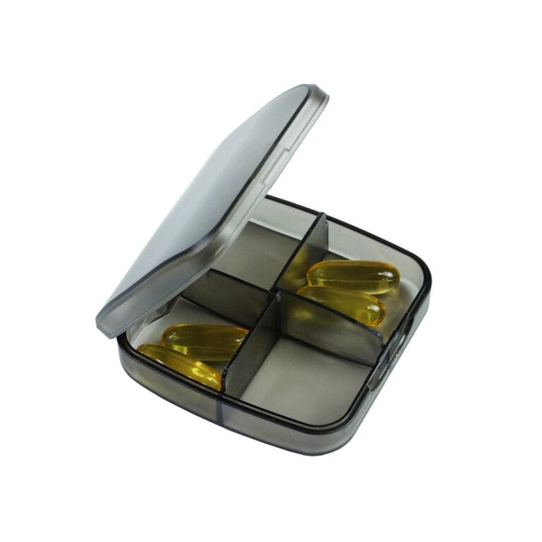 4 compartment travel pill case product display 6