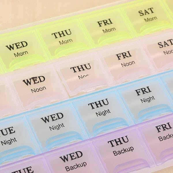 4 times a day weekly pill organizer 4