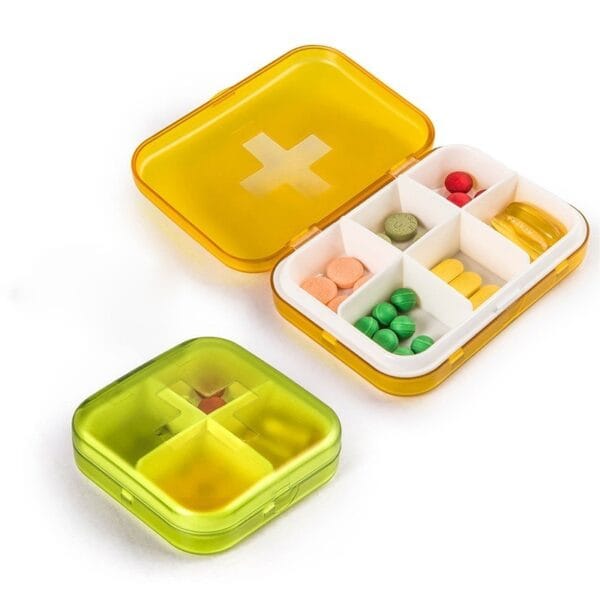 6 compartment mini pill case 1