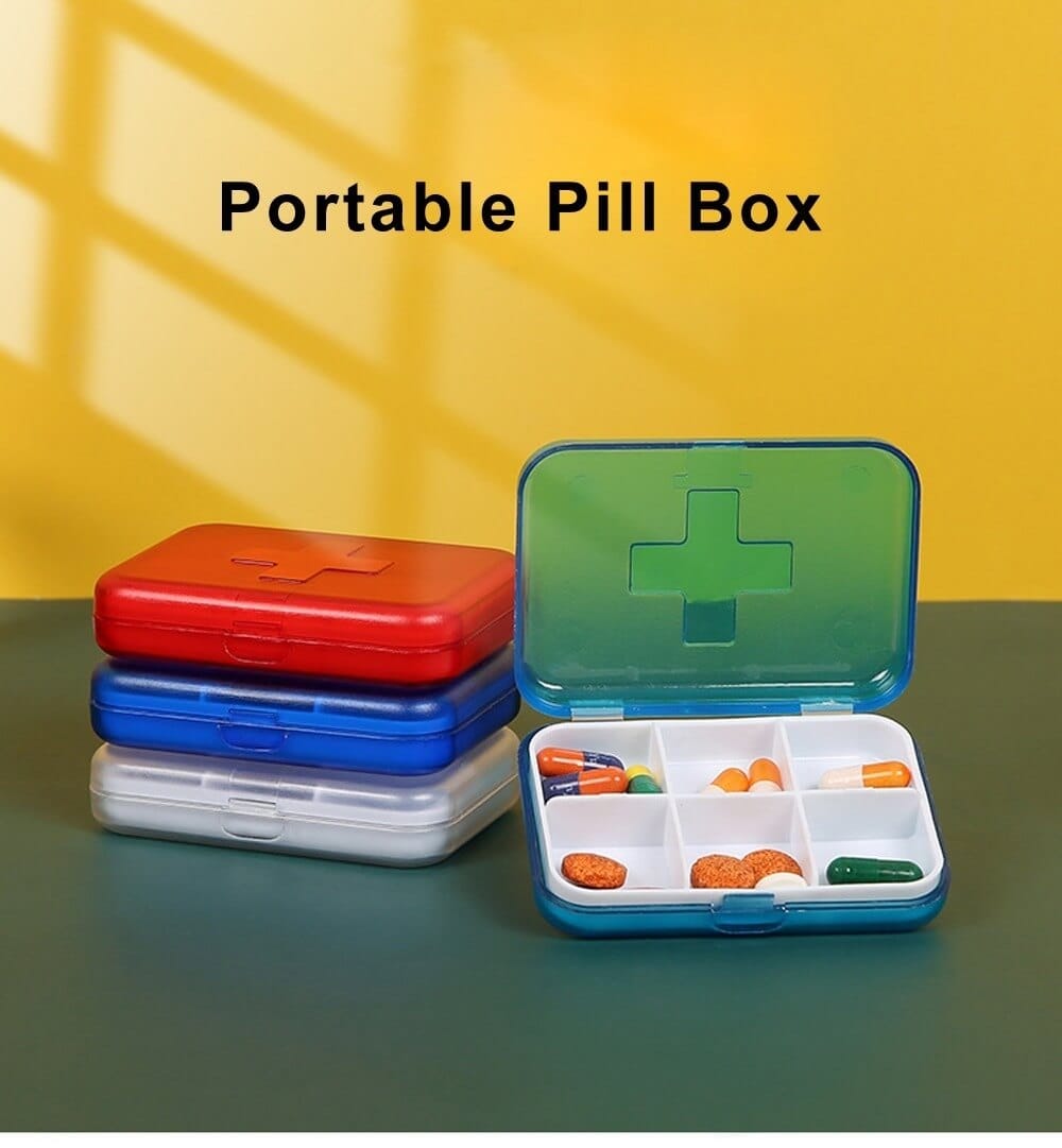 6 compartment mini pill case product display 1