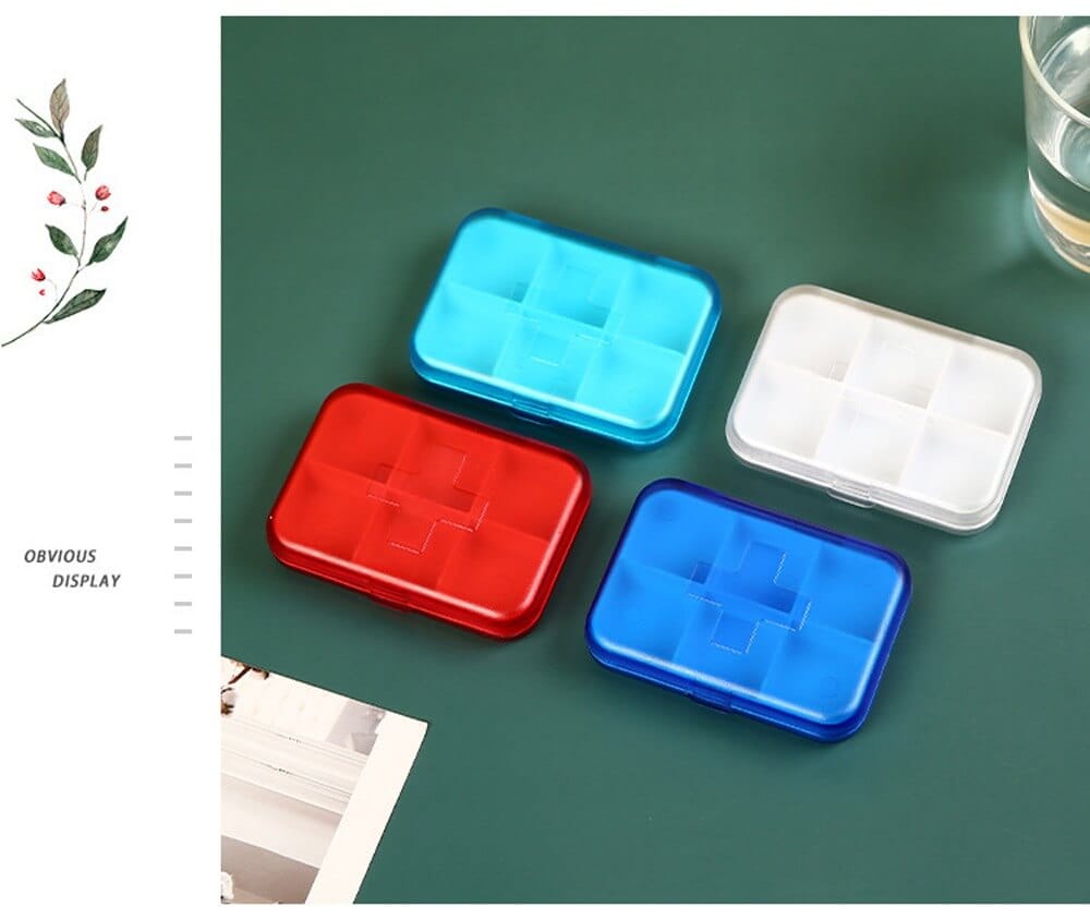 6 compartment mini pill case product display 10