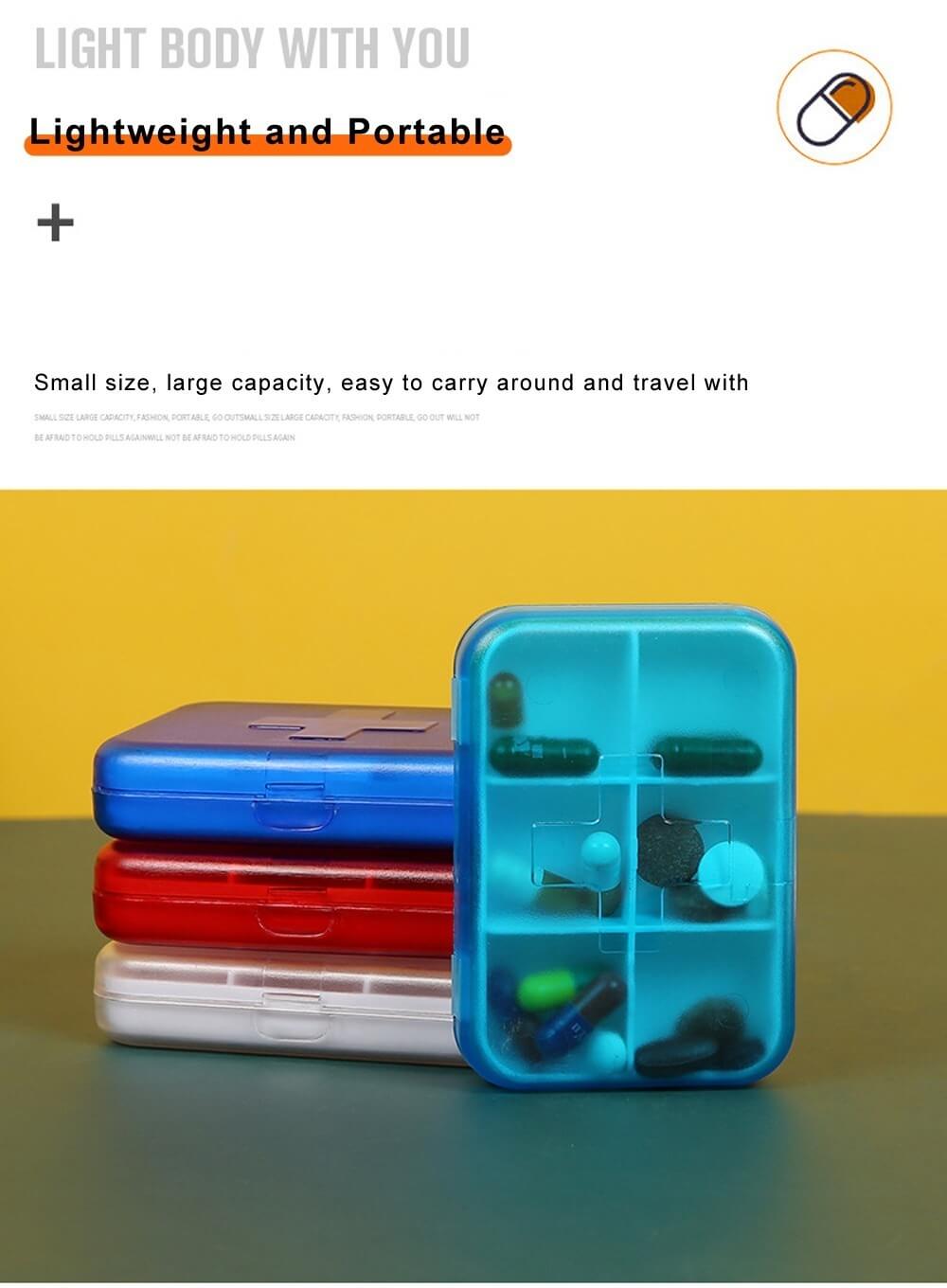 6 compartment mini pill case product display 3