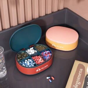 6 compartment plastic pill box 1